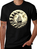 Nautical Moon Boat T-Shirt product image 1