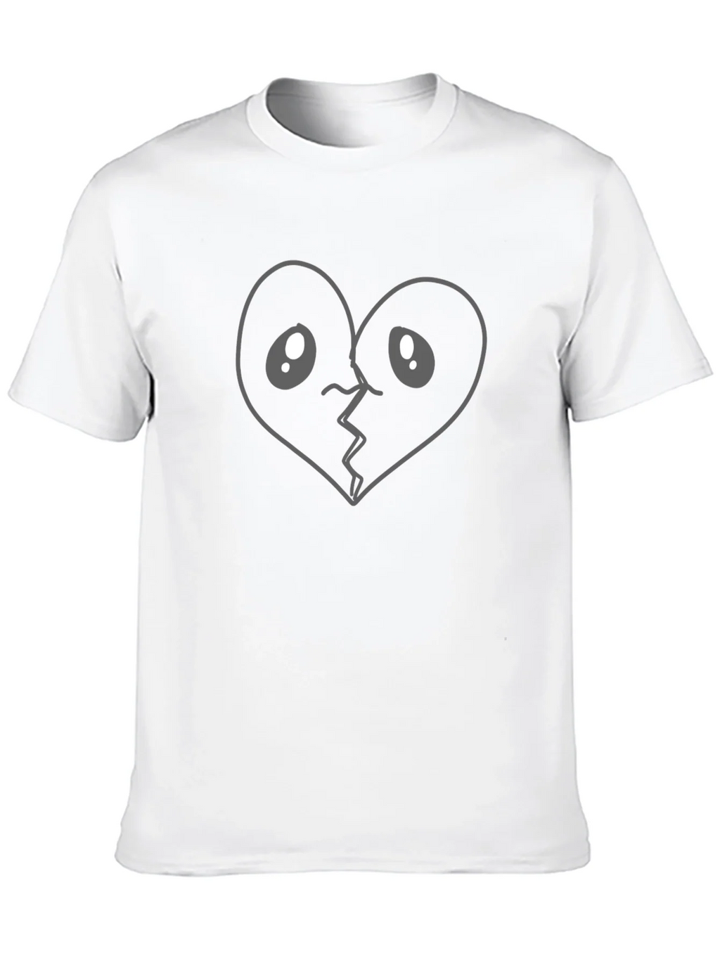 Broken Heart Cartoon Graphic T-Shirt product image 9