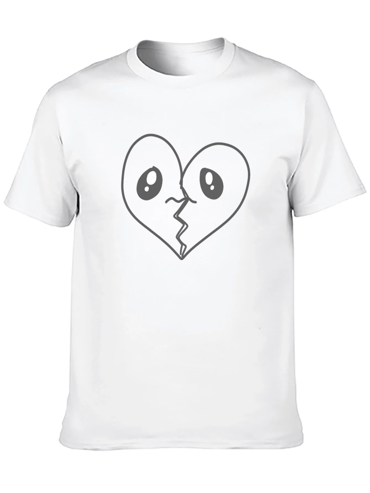 Broken Heart Cartoon Graphic T-Shirt product image 9
