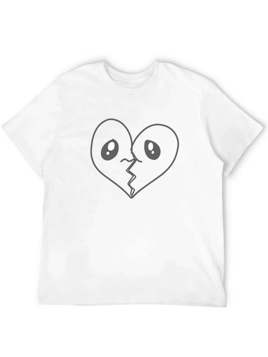 Broken Heart Cartoon Graphic T-Shirt product image 11