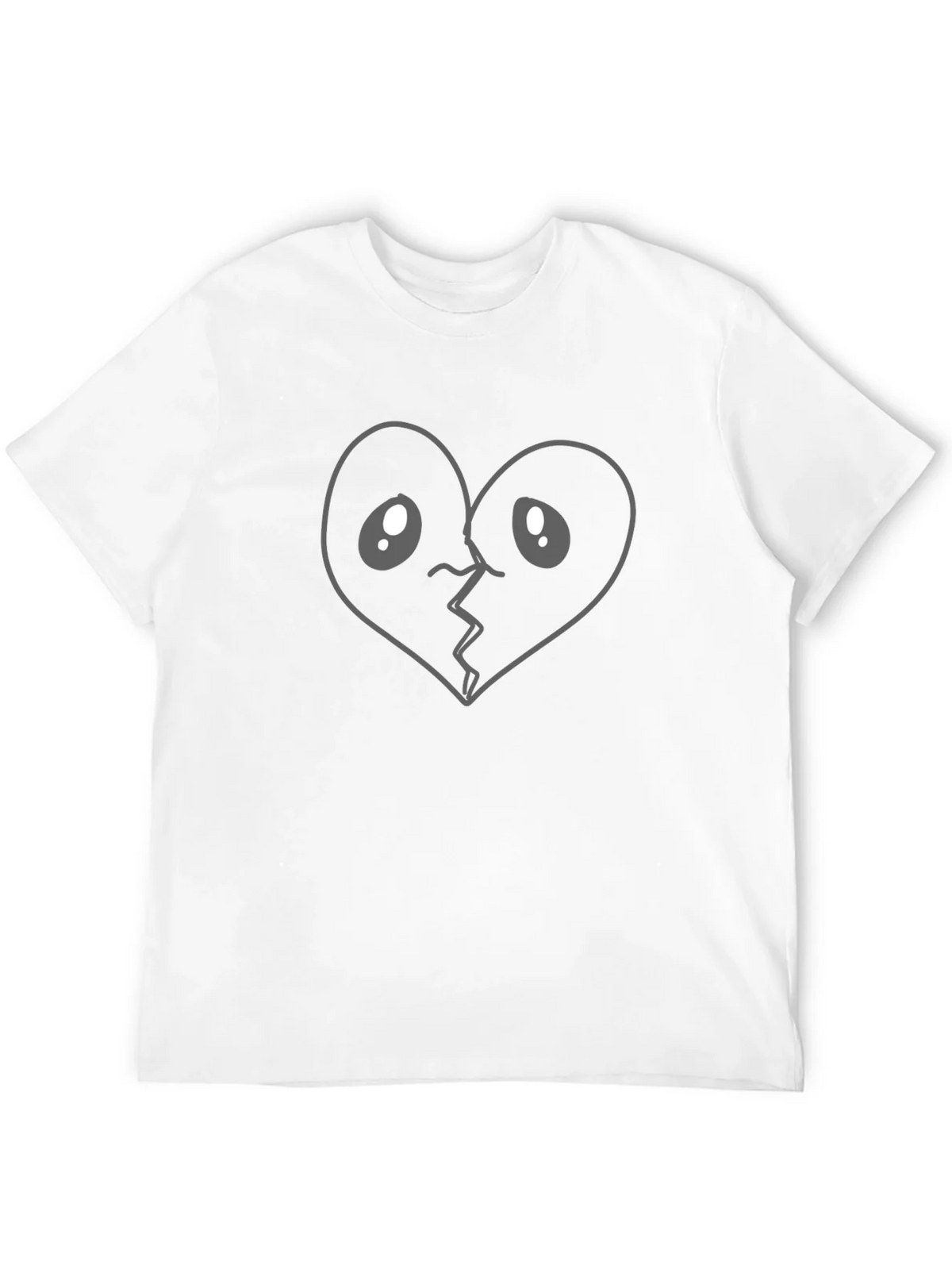 Broken Heart Cartoon Graphic T-Shirt product image 11