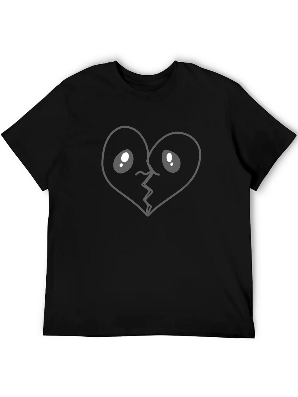 Broken Heart Cartoon Graphic T-Shirt product image 5