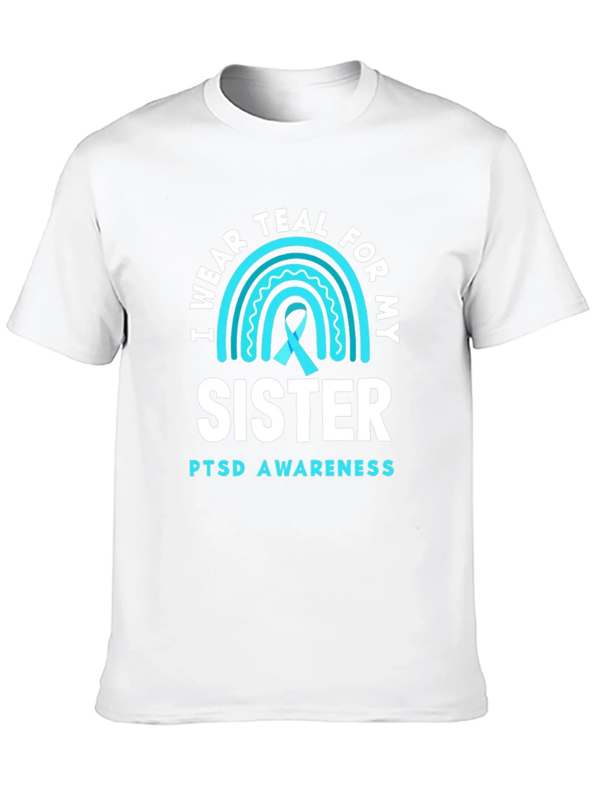Teal Sister PTSD Awareness T-Shirt product image 5