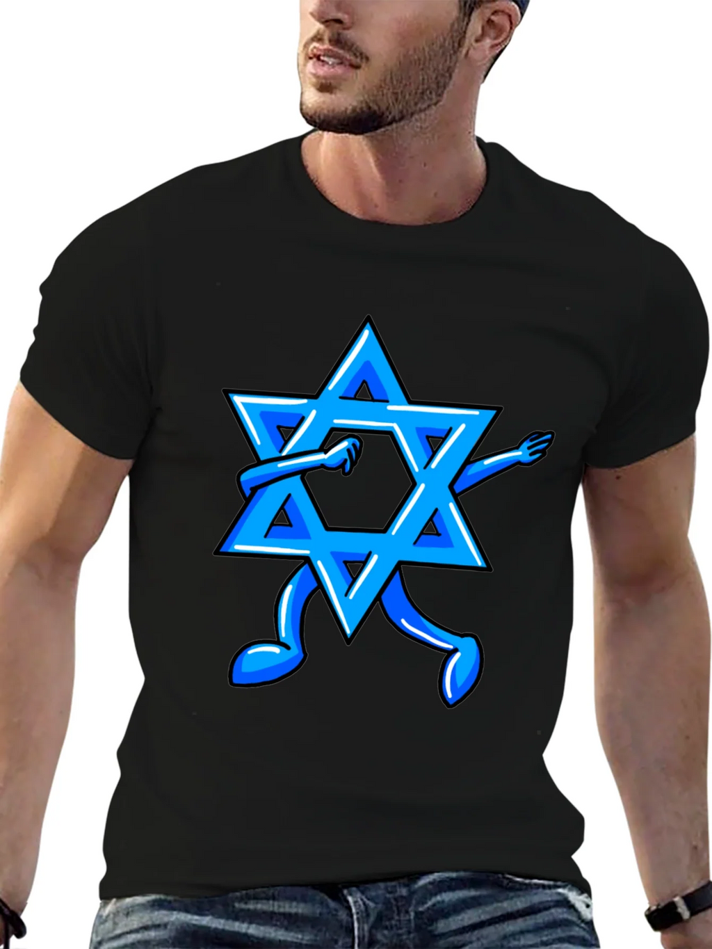 Dabbing Star of David Graphic Tee product image 6