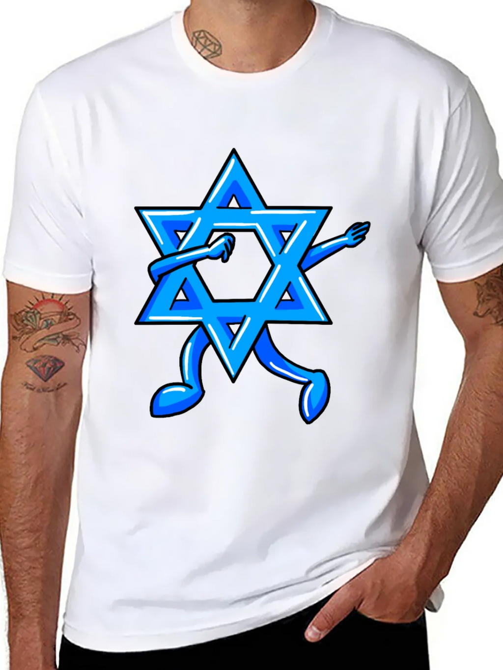 Dabbing Star of David Graphic Tee product image 7