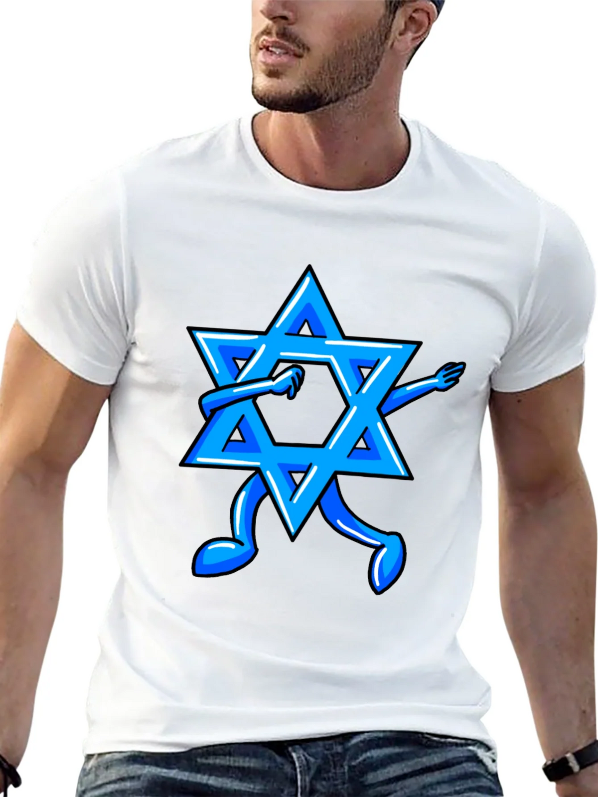 Dabbing Star of David Graphic Tee product image 12