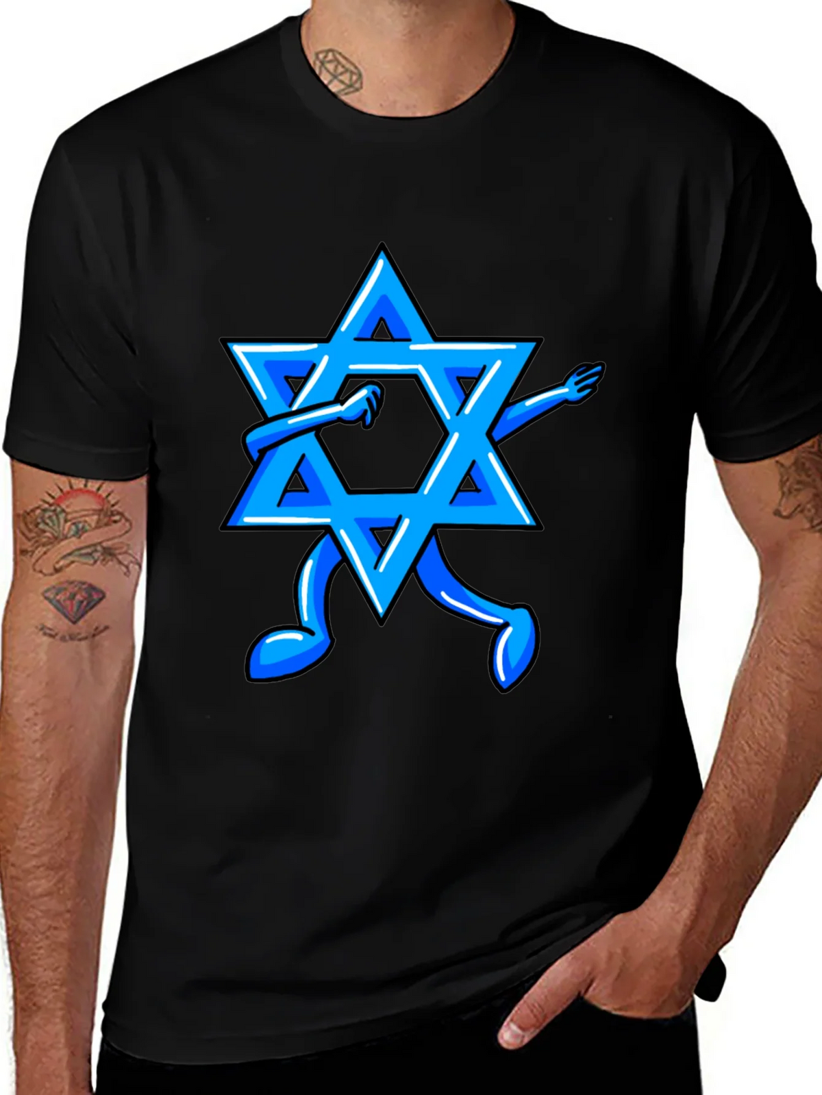 Dabbing Star of David Graphic Tee product image 1