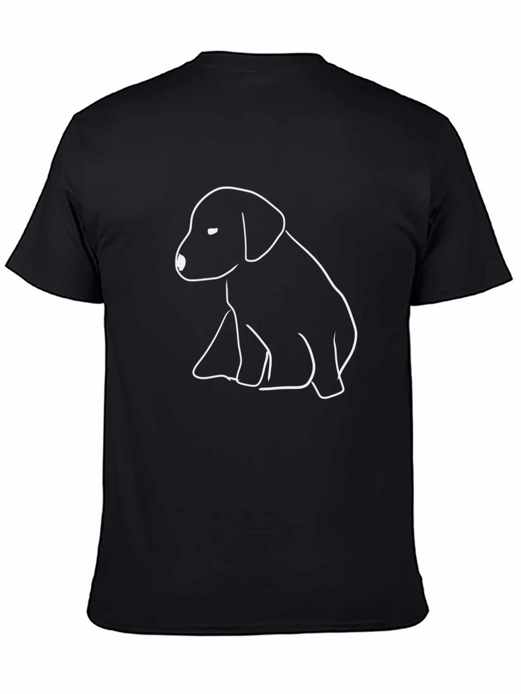 Puppy Outline Graphic Tee - Casual Black Shirt product image 3