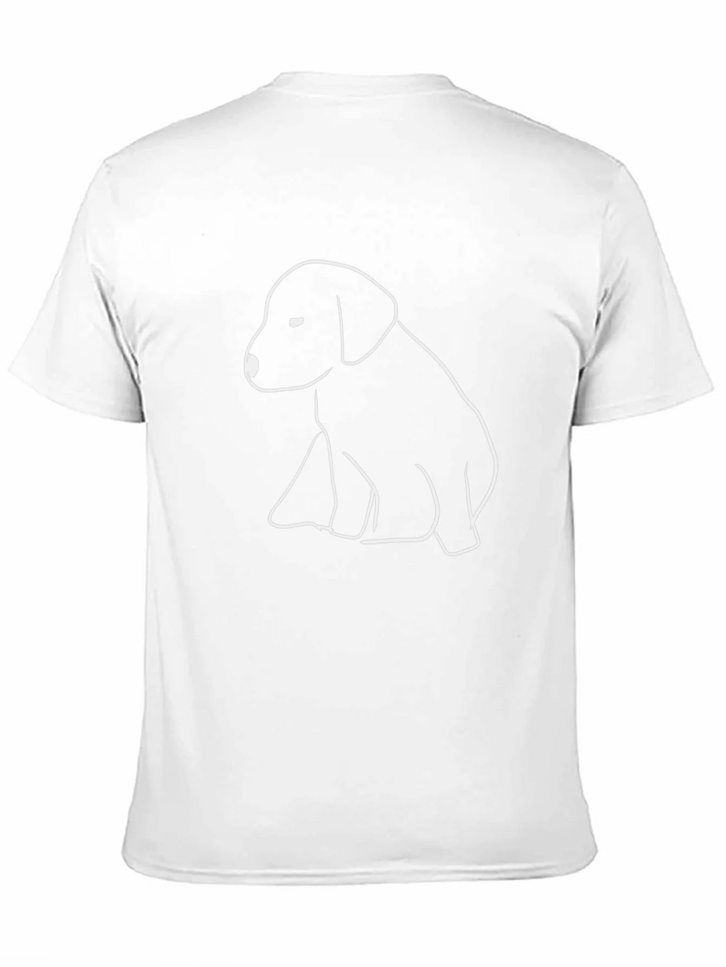 Puppy Outline Graphic Tee - Casual Black Shirt product image 8