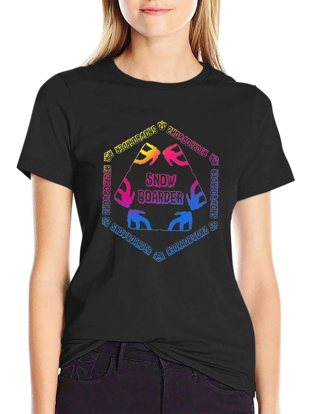 Snowboarder Graphic T-Shirt - Colorful Design product image 2