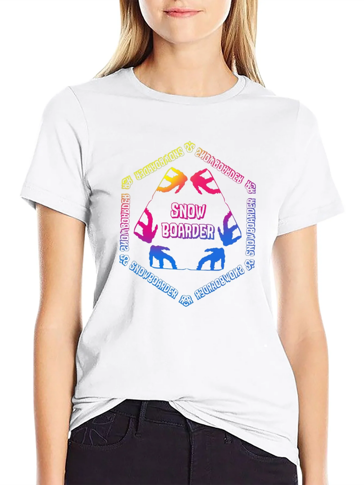Snowboarder Graphic T-Shirt - Colorful Design product image 8