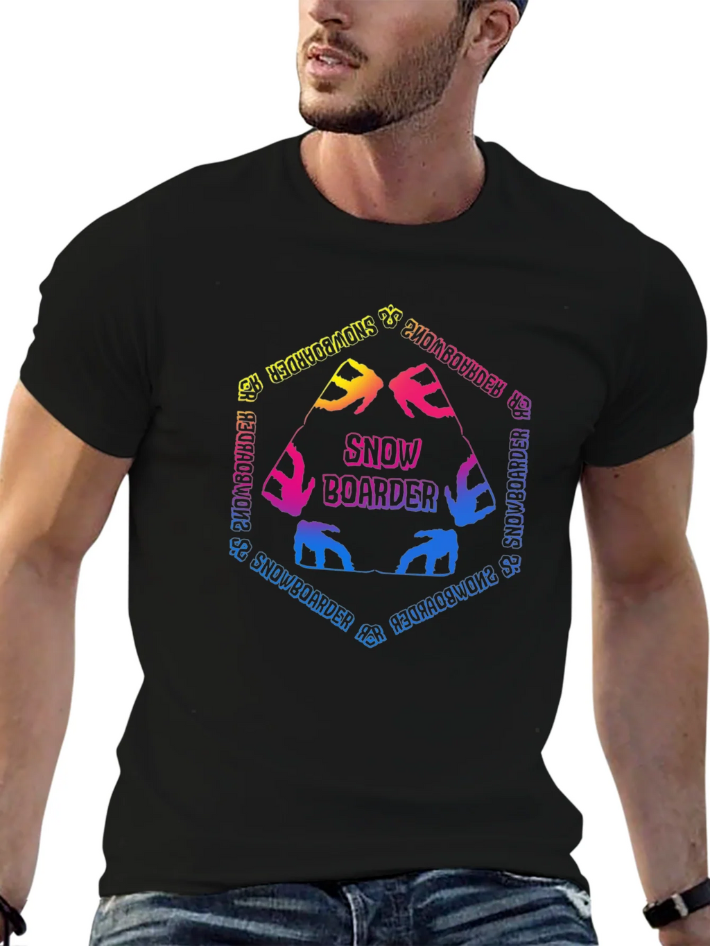 Snowboarder Graphic T-Shirt - Colorful Design product image 6