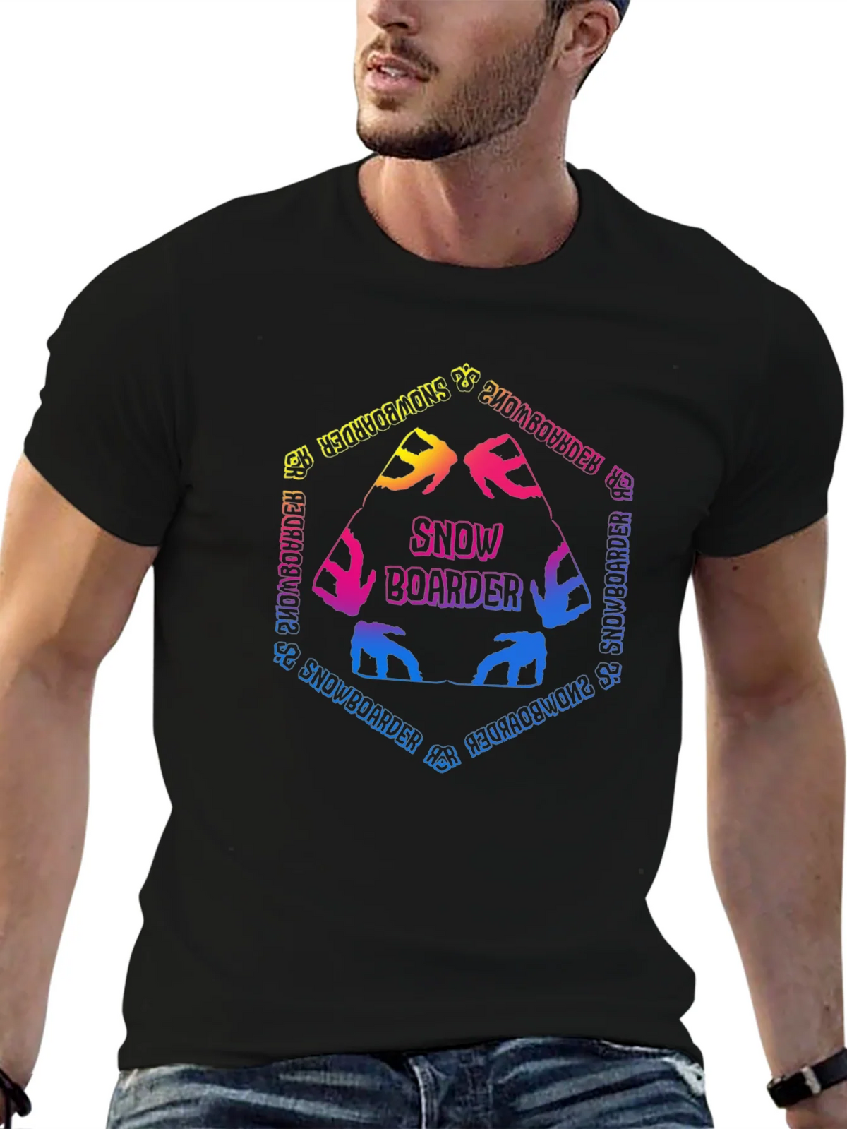 Snowboarder Graphic T-Shirt - Colorful Design product image 6