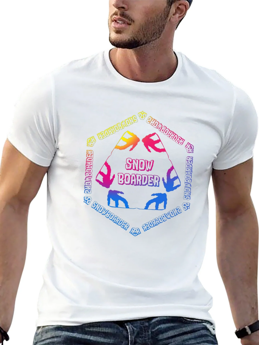Snowboarder Graphic T-Shirt - Colorful Design product image 12