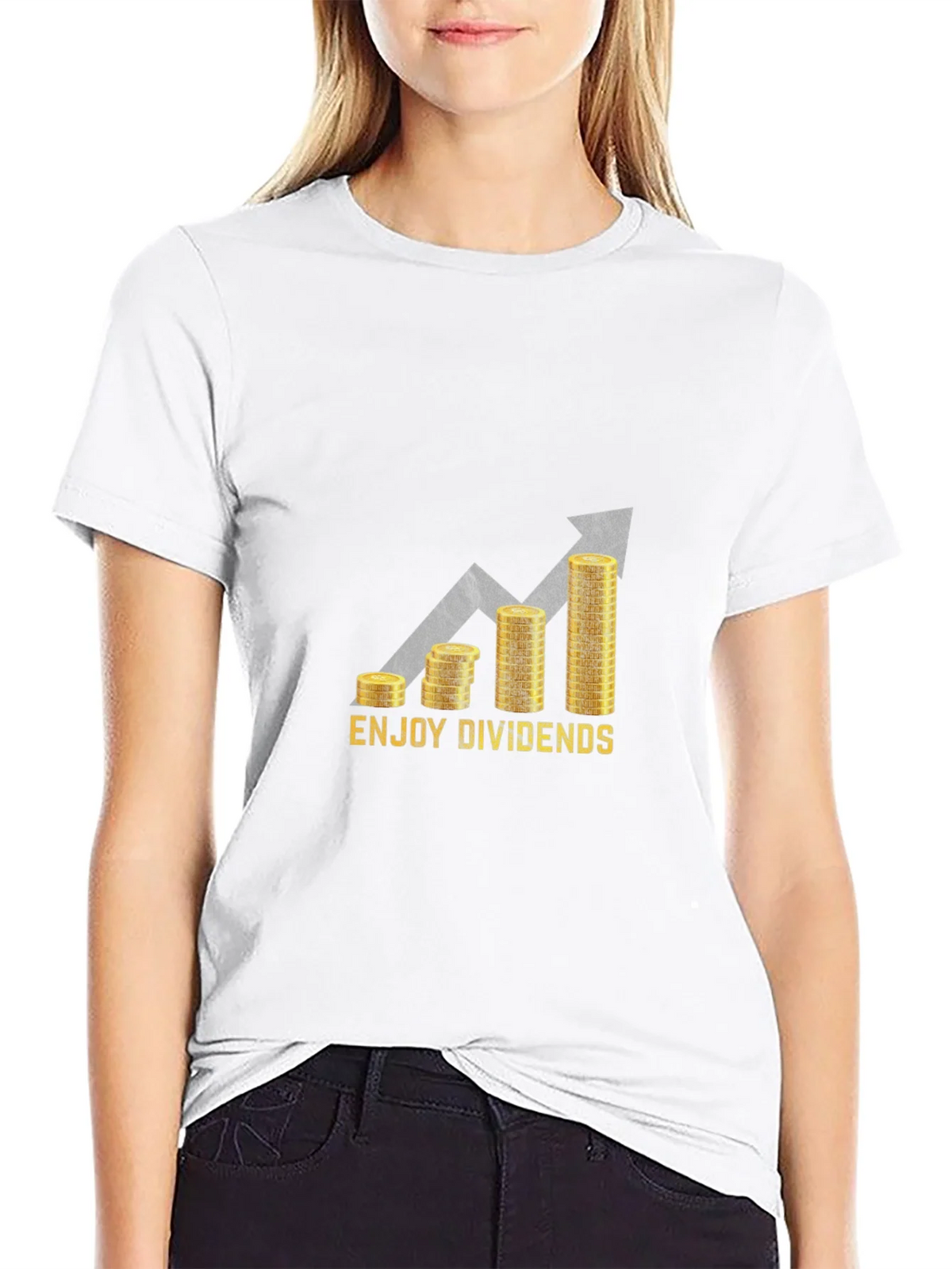 Enjoy Dividends Black Graphic Tee product image 8