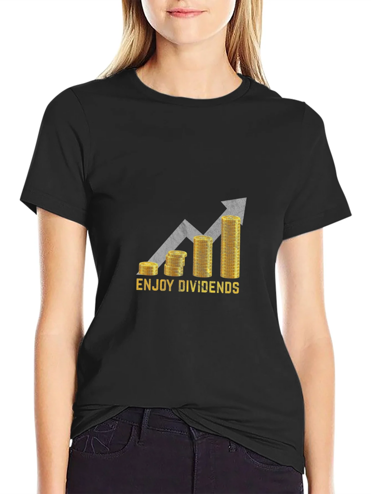 Enjoy Dividends Black Graphic Tee product image 2