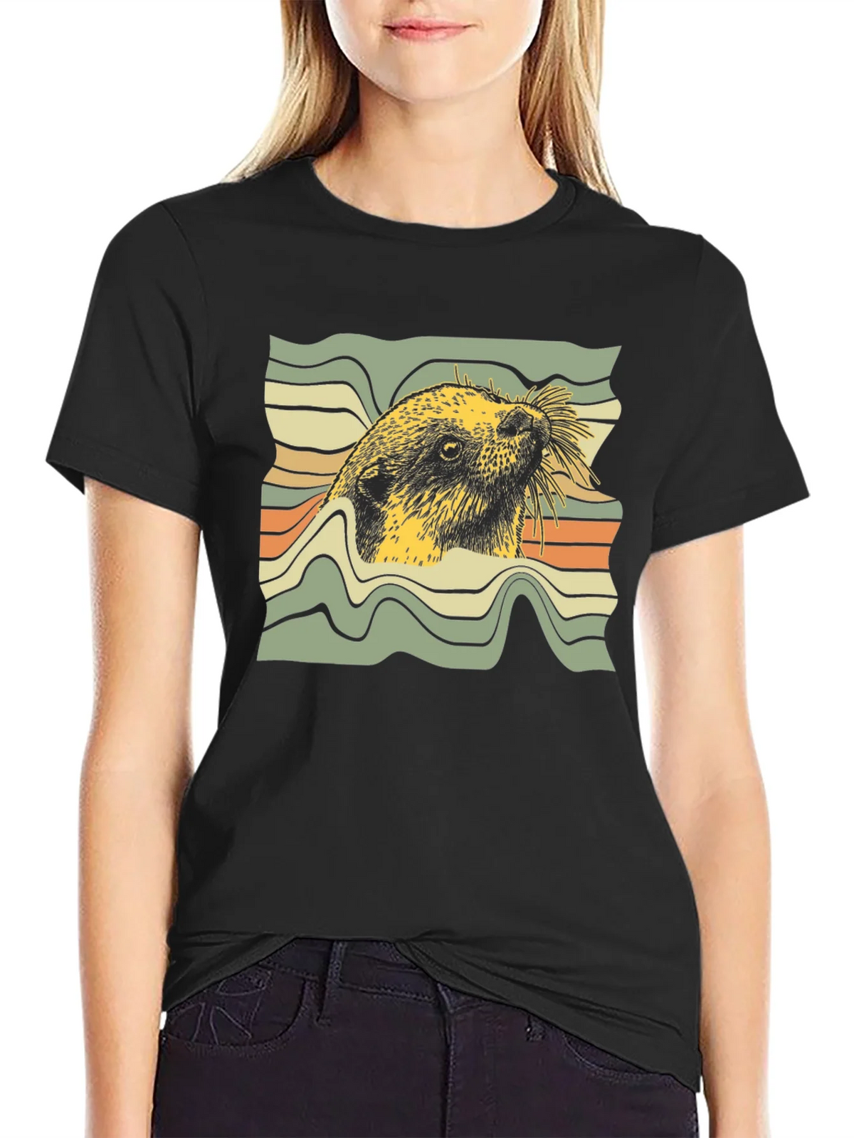Retro Otter Graphic Tee product image 2