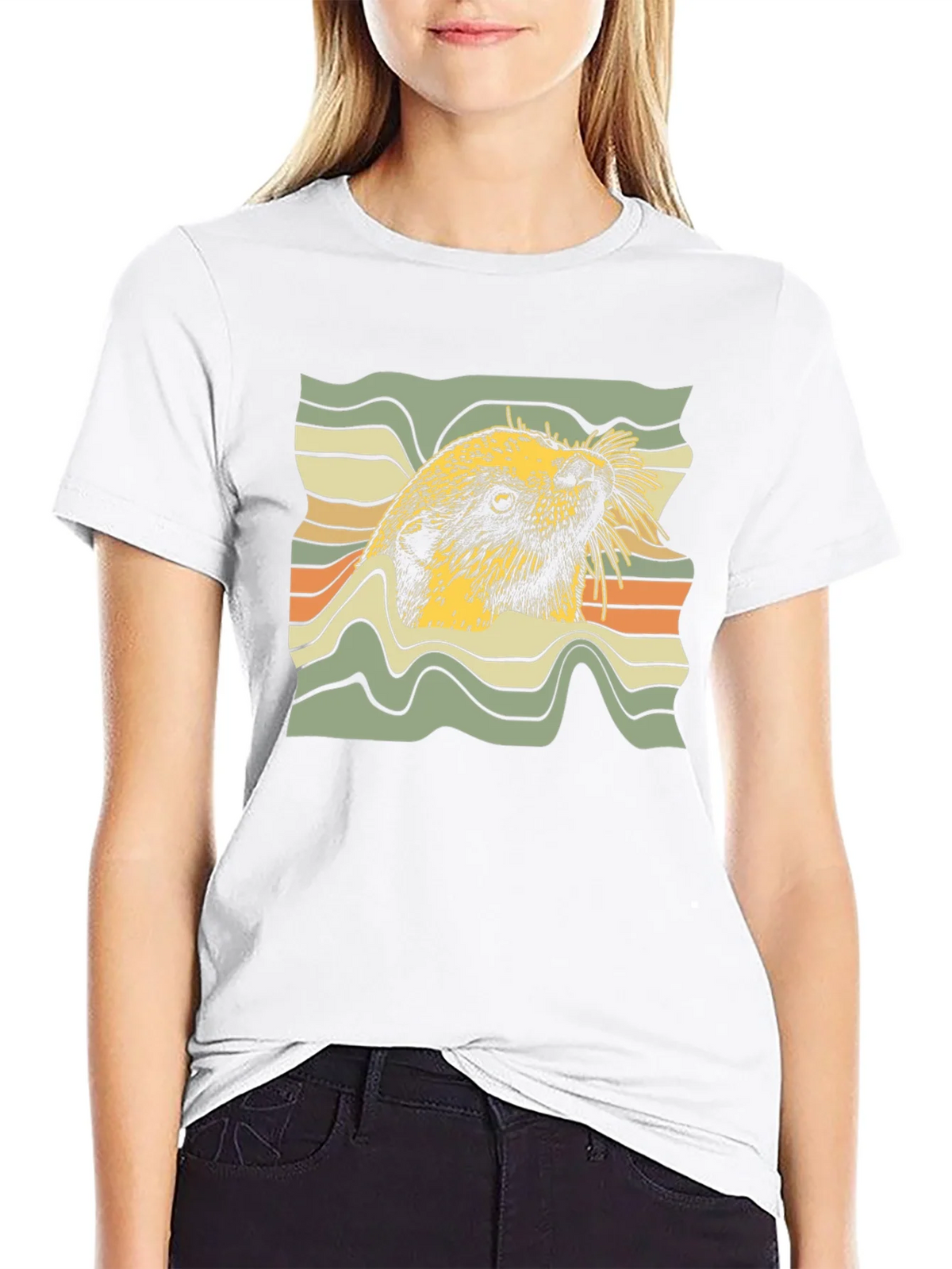 Retro Otter Graphic Tee product image 7