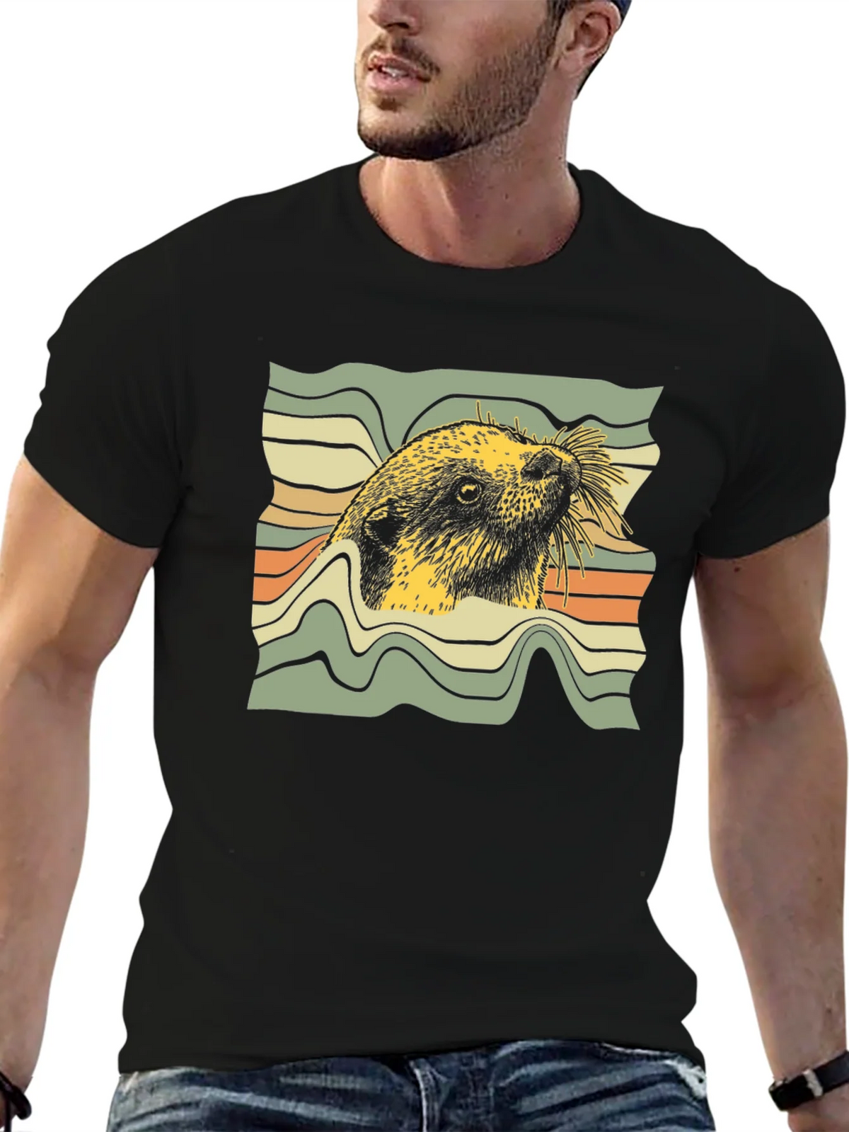 Retro Otter Graphic Tee product image 5