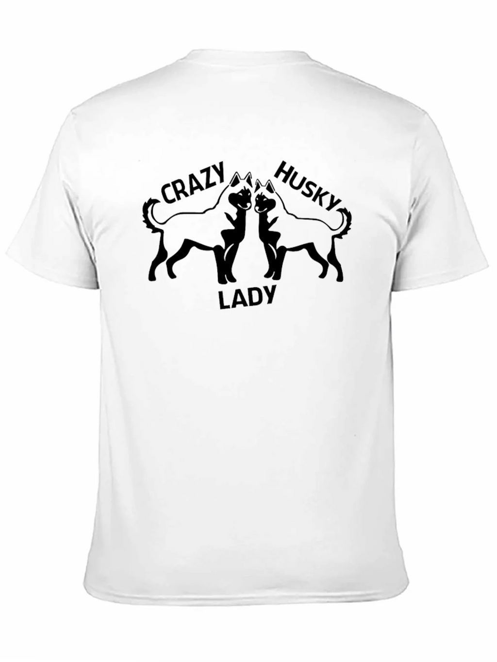 Crazy Husky Lady Black T-Shirt product image 10