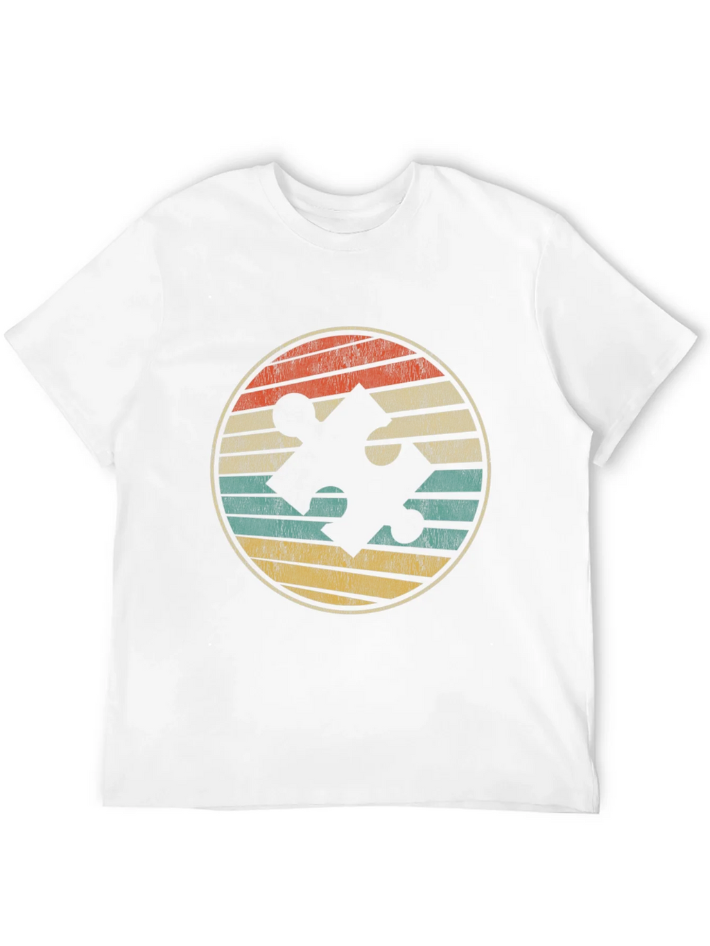 Retro Puzzle Piece Graphic Tee - Black product image 11