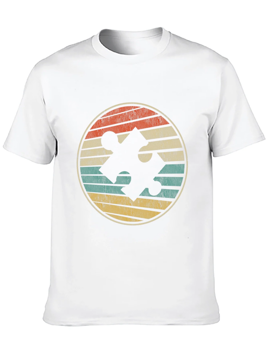 Retro Puzzle Piece Graphic Tee - Black product image 9