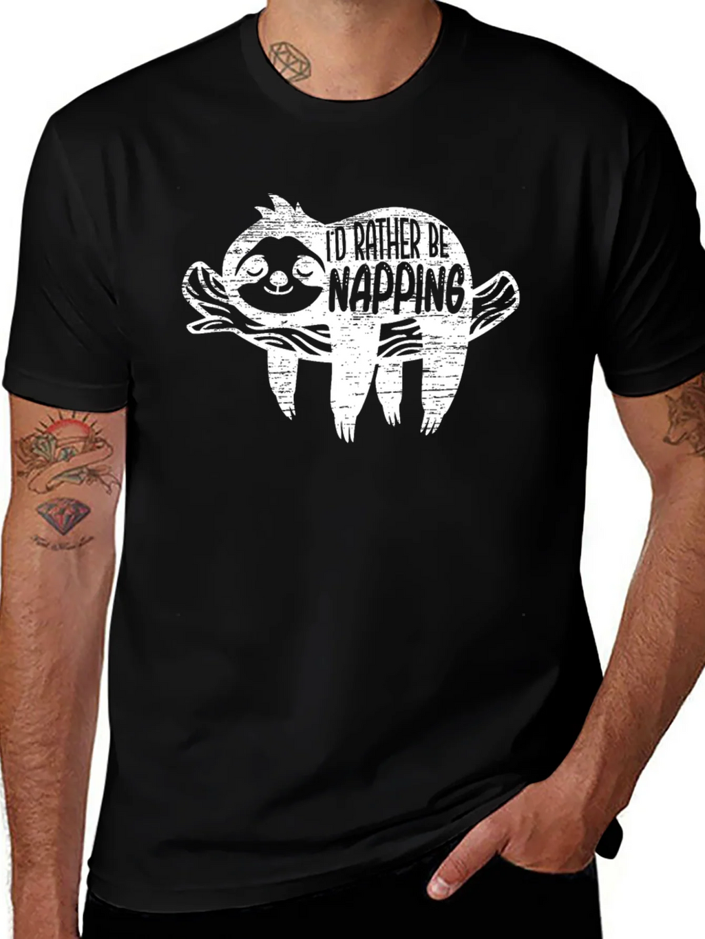 Id Rather Be Napping Sloth Graphic T-Shirt product image 1