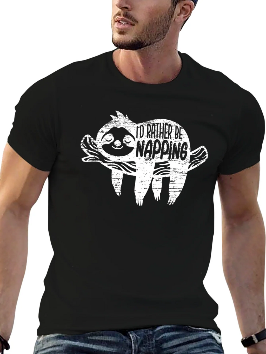 Id Rather Be Napping Sloth Graphic T-Shirt product image 6