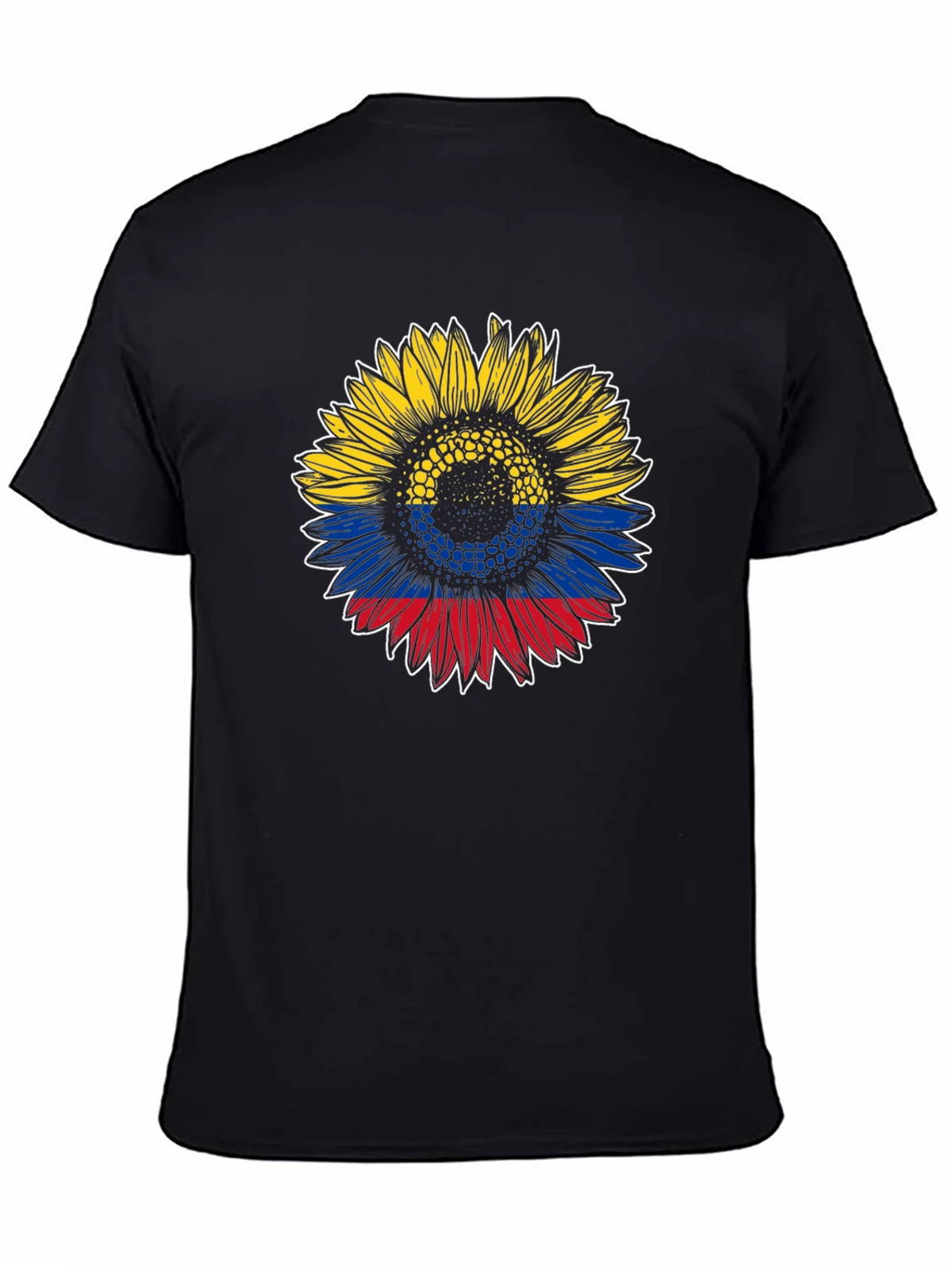Colombian Flag Sunflower Graphic Tee product image 4