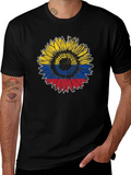 Colombian Flag Sunflower Graphic Tee product image 1