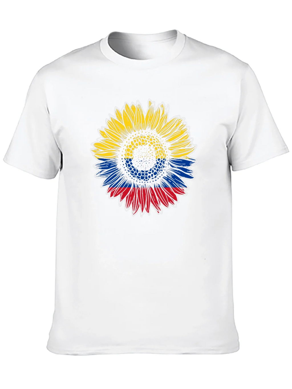 Colombian Flag Sunflower Graphic Tee product image 9