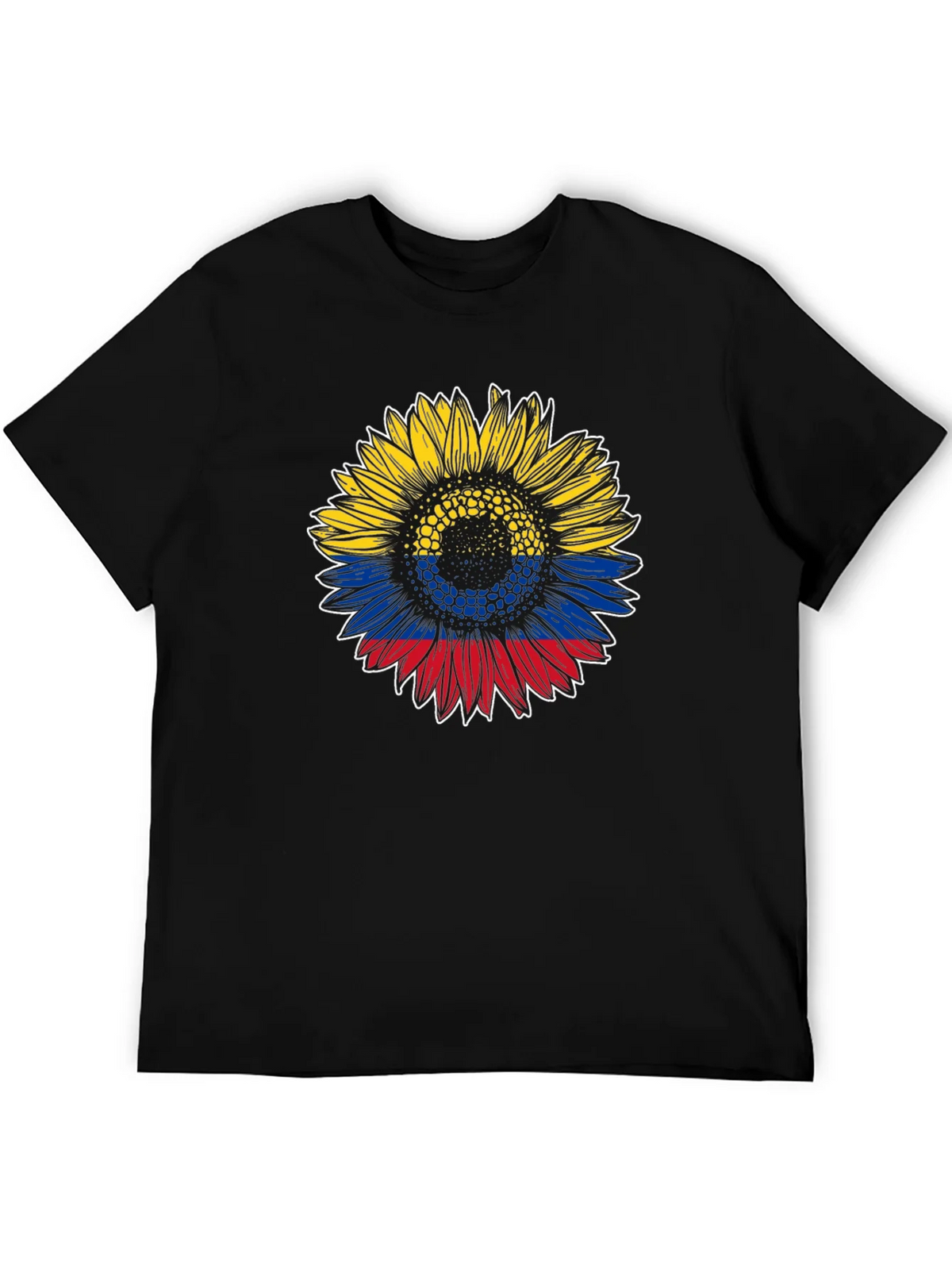 Colombian Flag Sunflower Graphic Tee product image 5