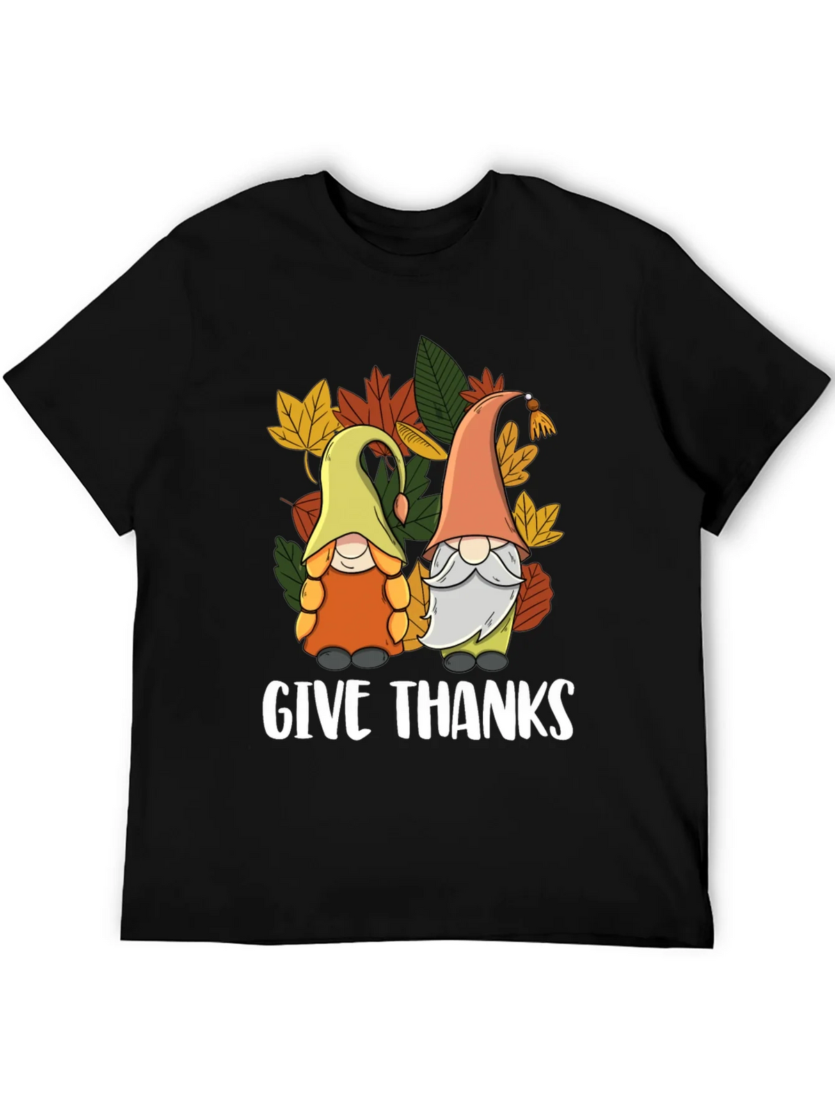 Give Thanks Thanksgiving Gnomes T-Shirt product image 5