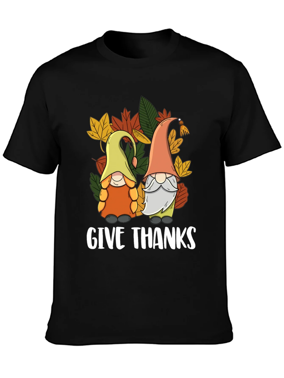 Give Thanks Thanksgiving Gnomes T-Shirt product image 3