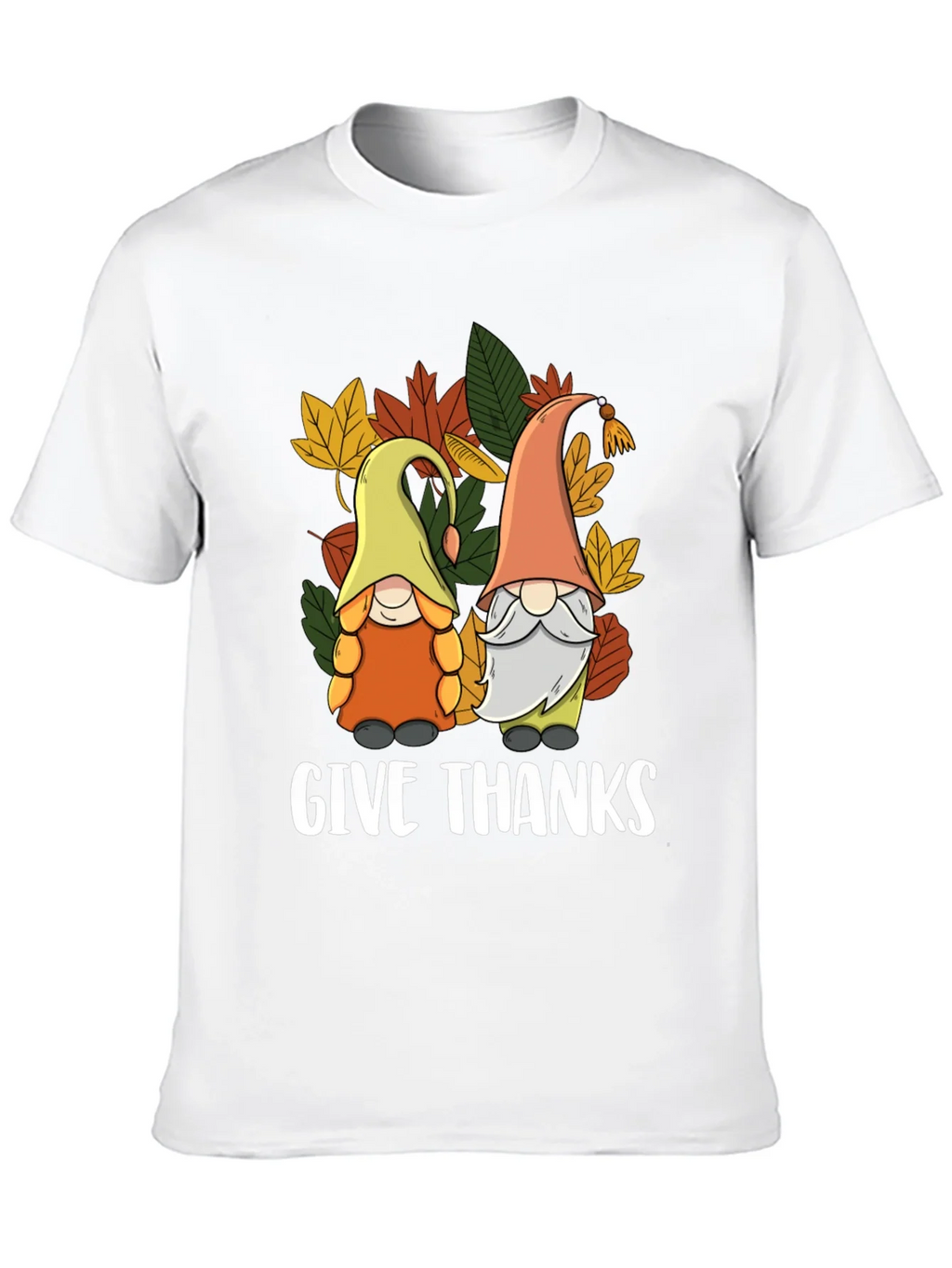Give Thanks Thanksgiving Gnomes T-Shirt product image 9