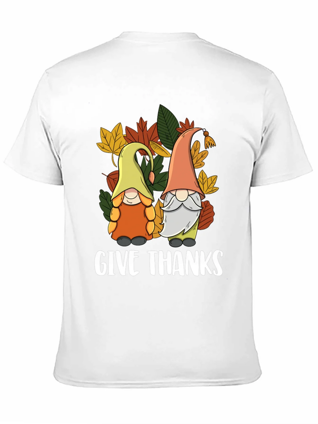 Give Thanks Thanksgiving Gnomes T-Shirt product image 10
