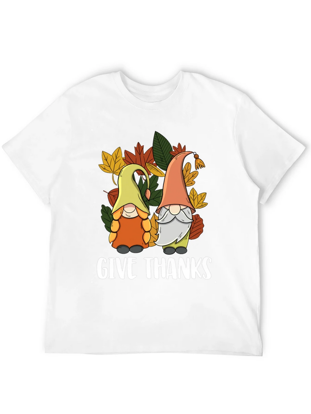Give Thanks Thanksgiving Gnomes T-Shirt product image 11