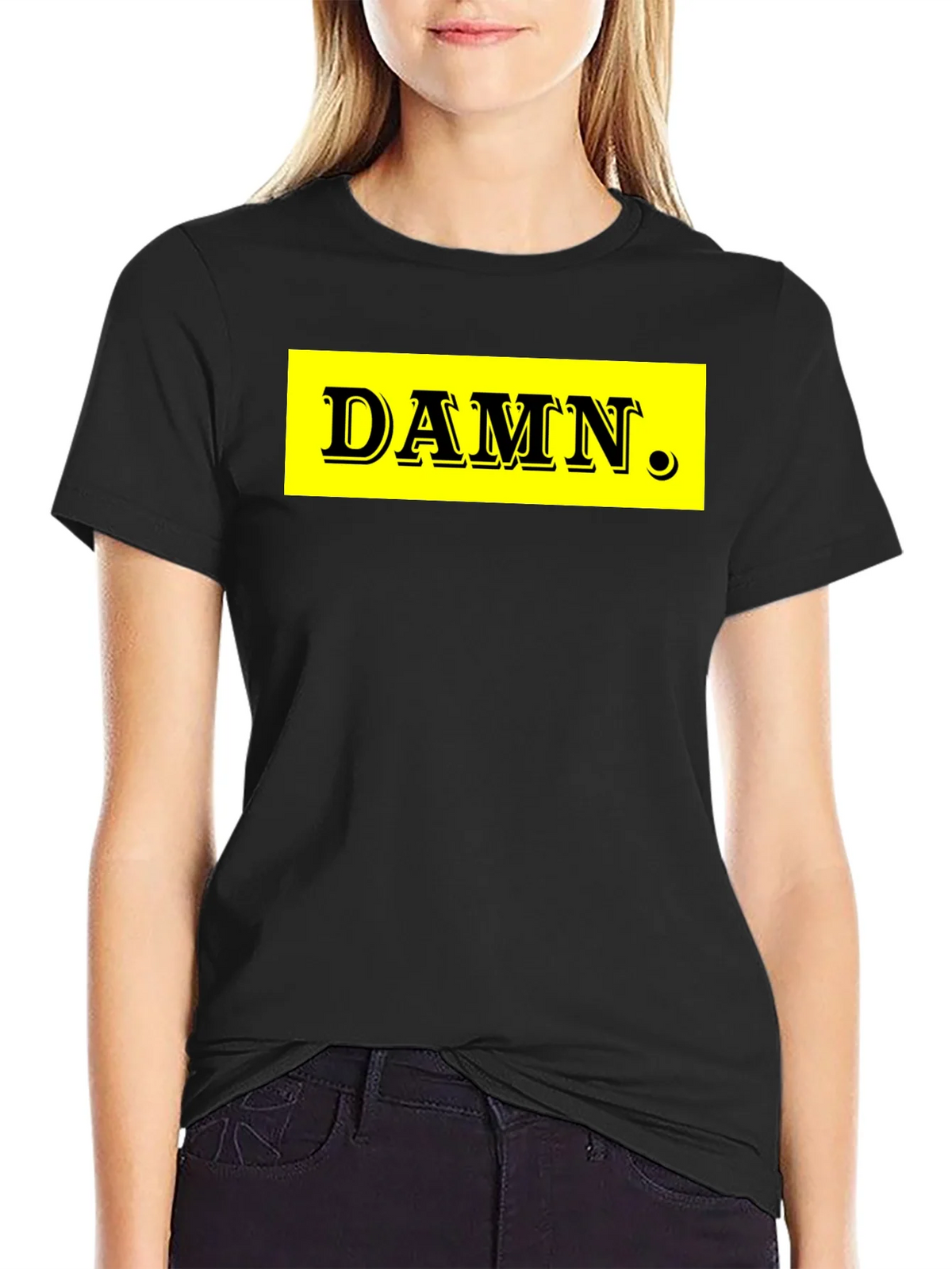 DAMN. Graphic Tee - Black Cotton Blend product image 2