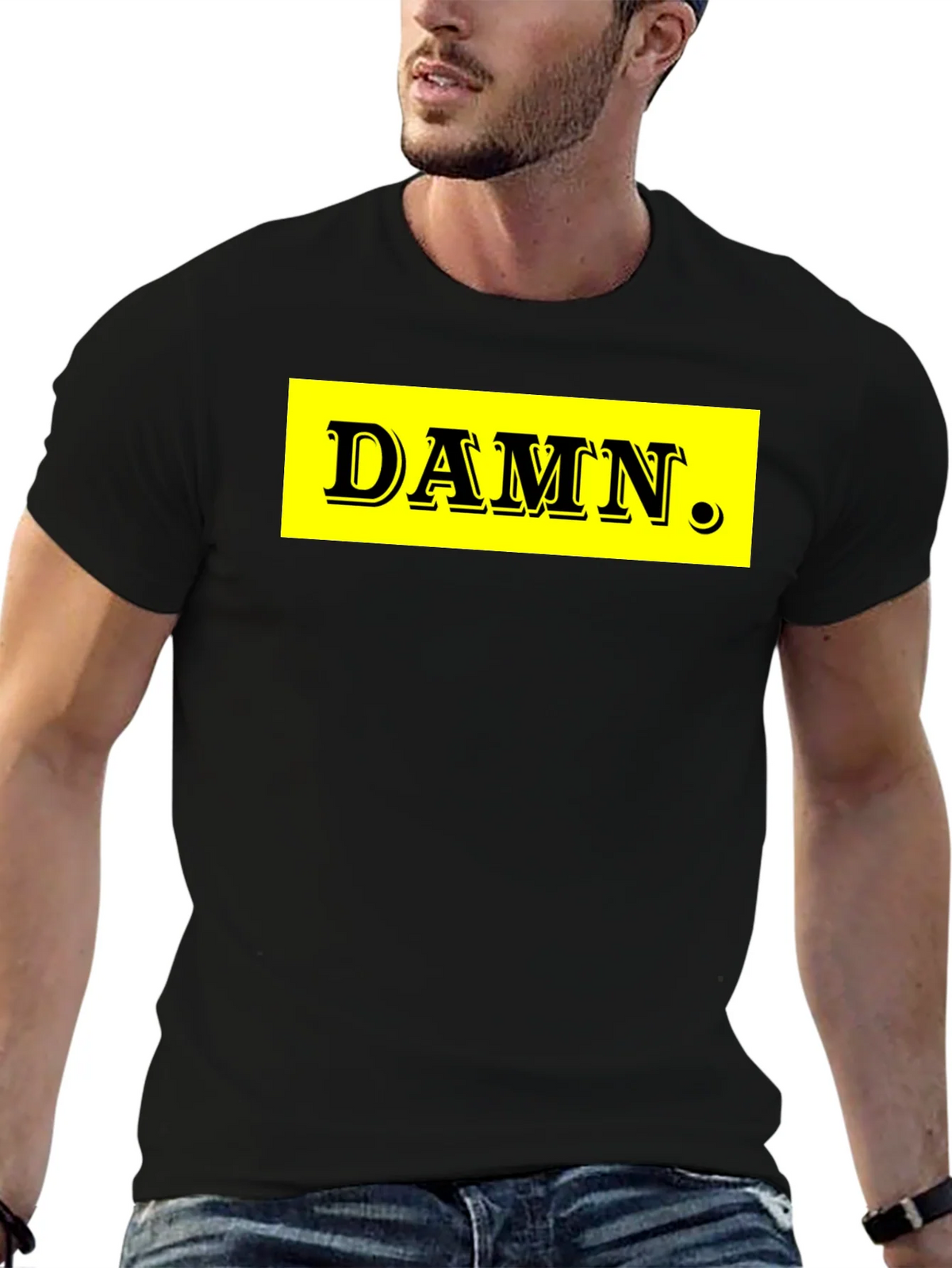DAMN. Graphic Tee - Black Cotton Blend product image 6