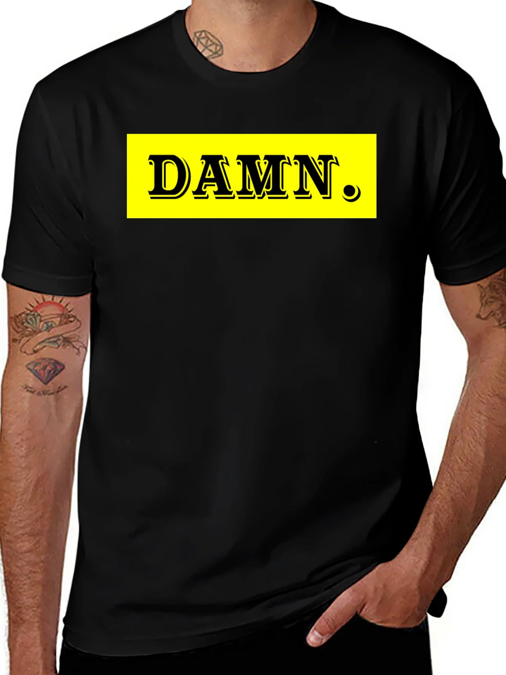 DAMN. Graphic Tee - Black Cotton Blend product image 1
