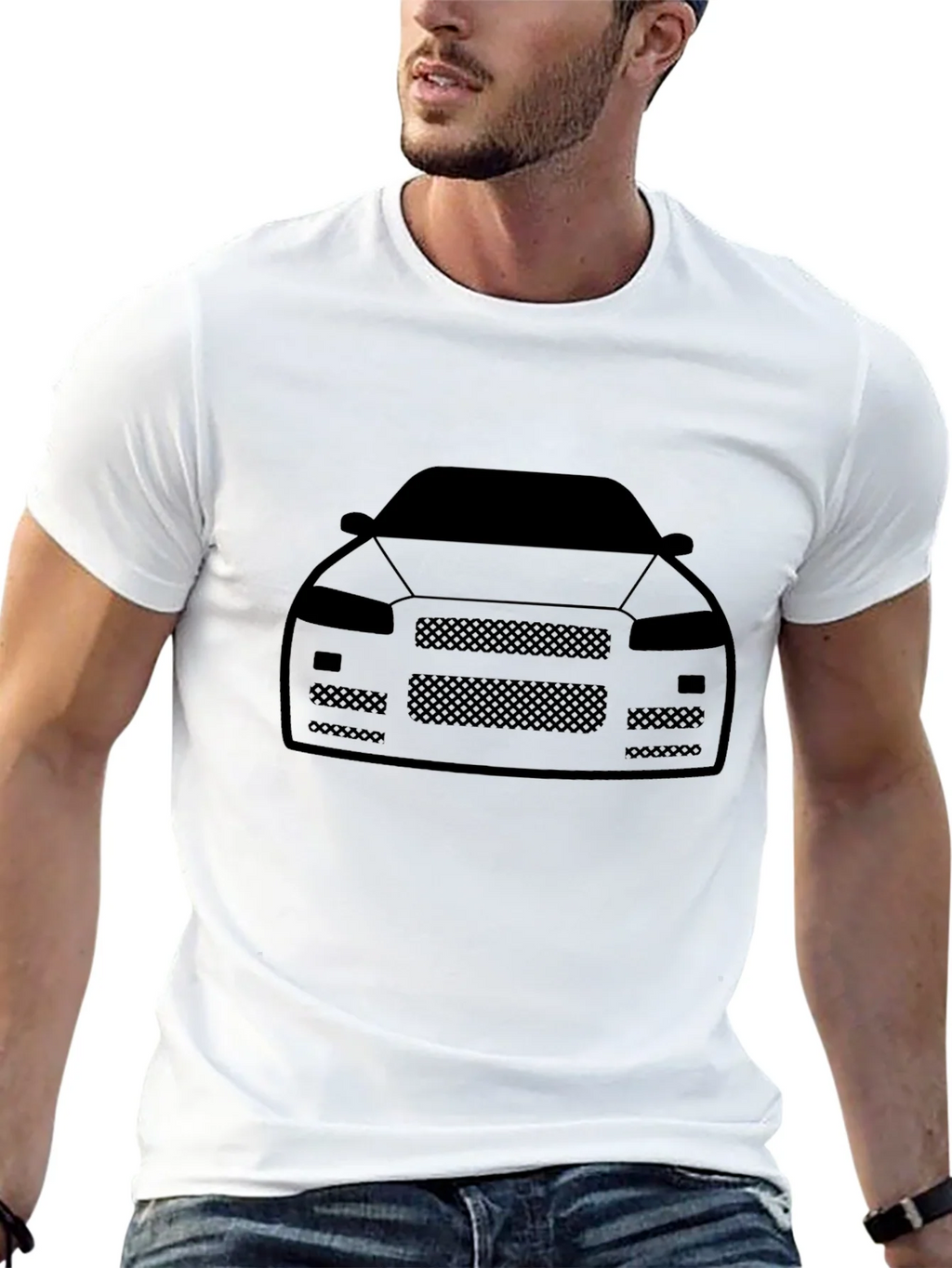 Nissan Skyline R34 Front View Graphic Tee product image 12