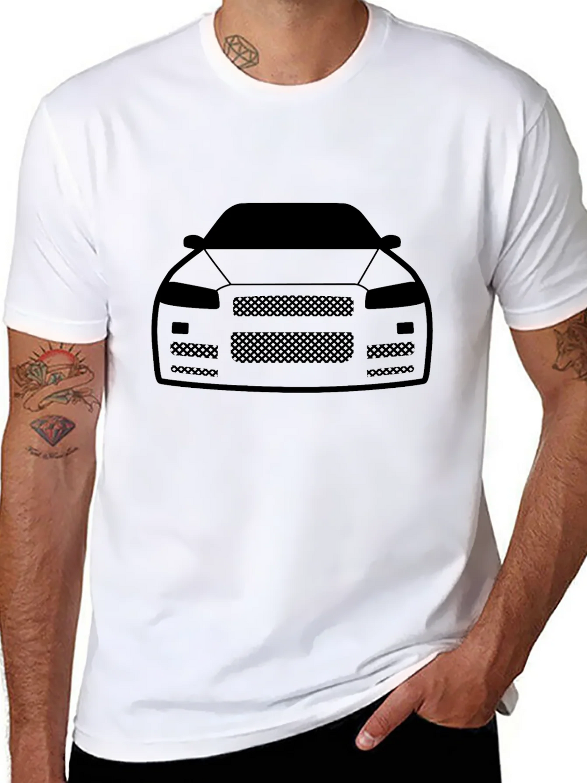 Nissan Skyline R34 Front View Graphic Tee product image 7