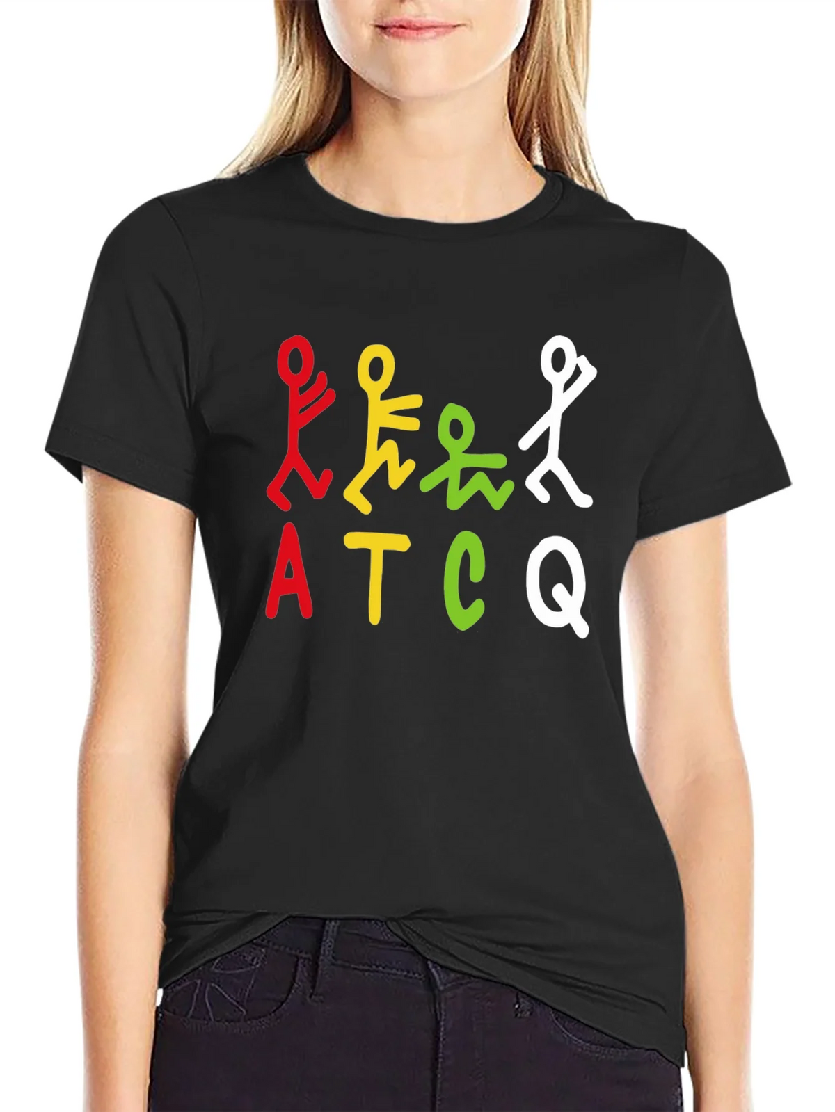ATCQ Colorful Graphic T-Shirt - Black product image 2