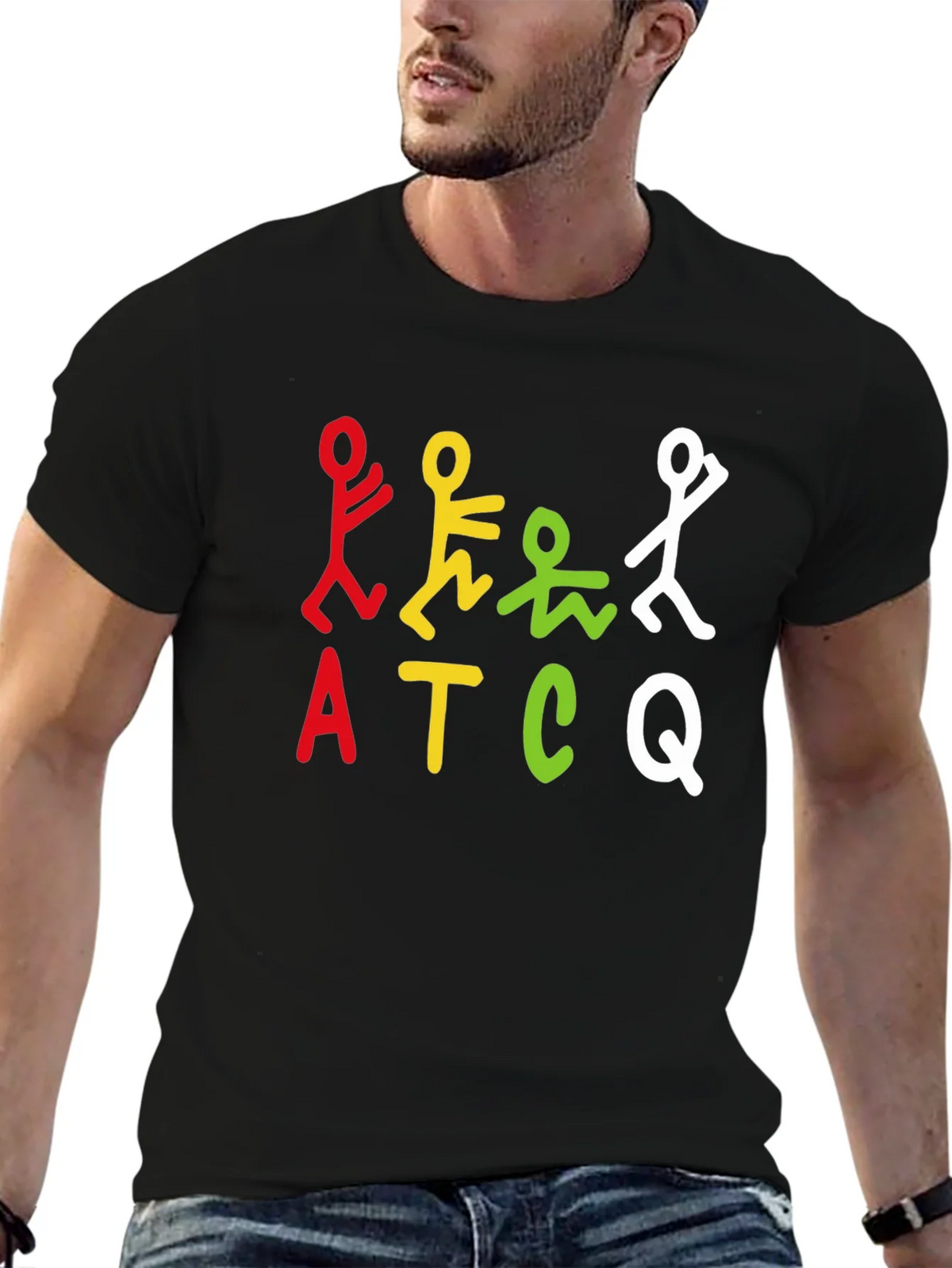 ATCQ Colorful Graphic T-Shirt - Black product image 6