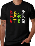 ATCQ Colorful Graphic T-Shirt - Black product image 1