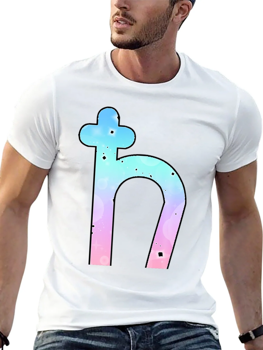 Saturn Symbol Graphic Tee - Trendy Black T-Shirt product image 11