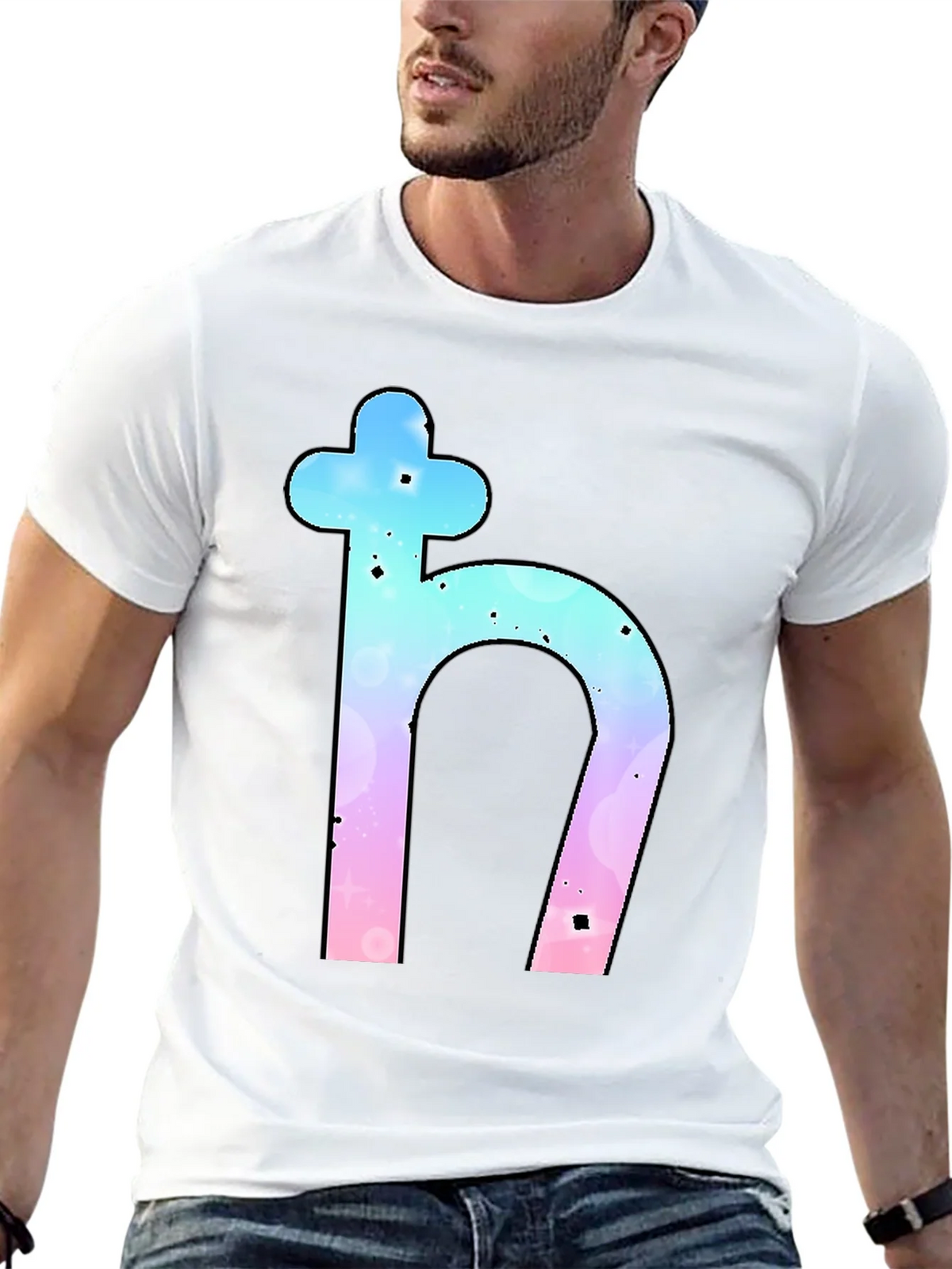 Saturn Symbol Graphic Tee - Trendy Black T-Shirt product image 11