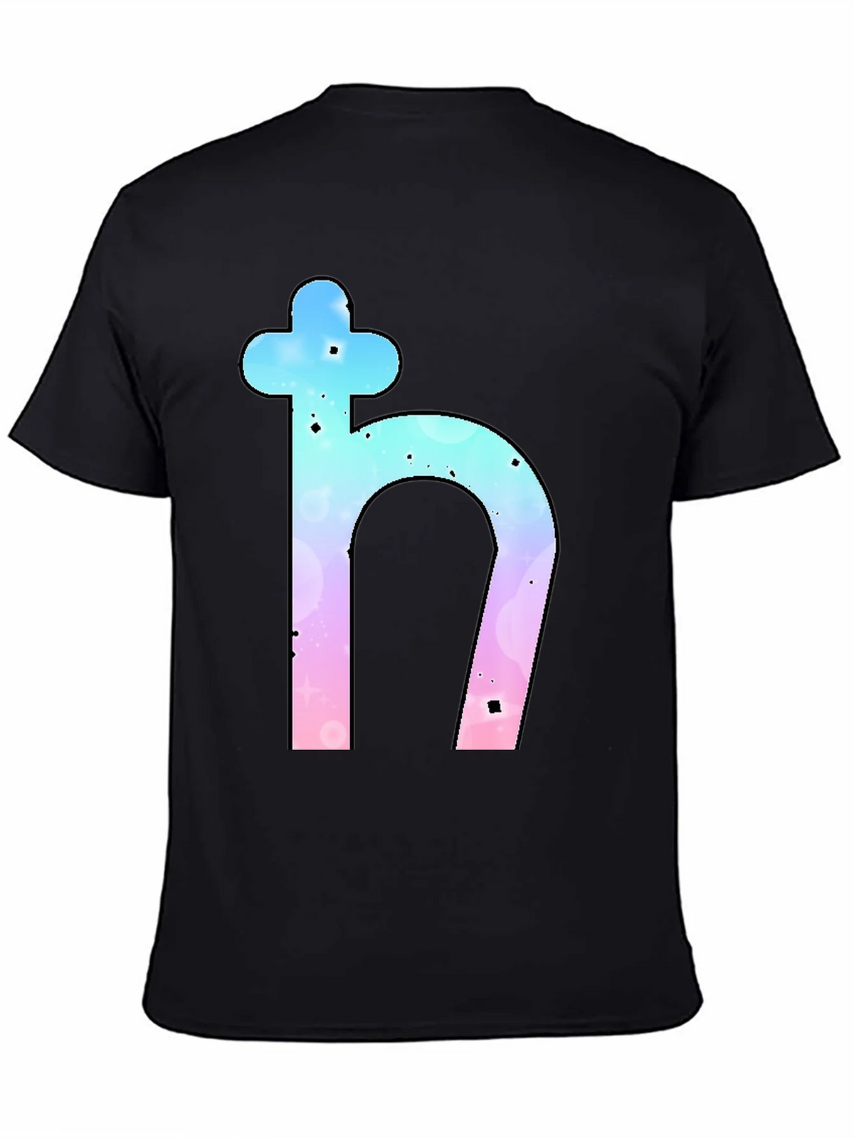 Saturn Symbol Graphic Tee - Trendy Black T-Shirt product image 4
