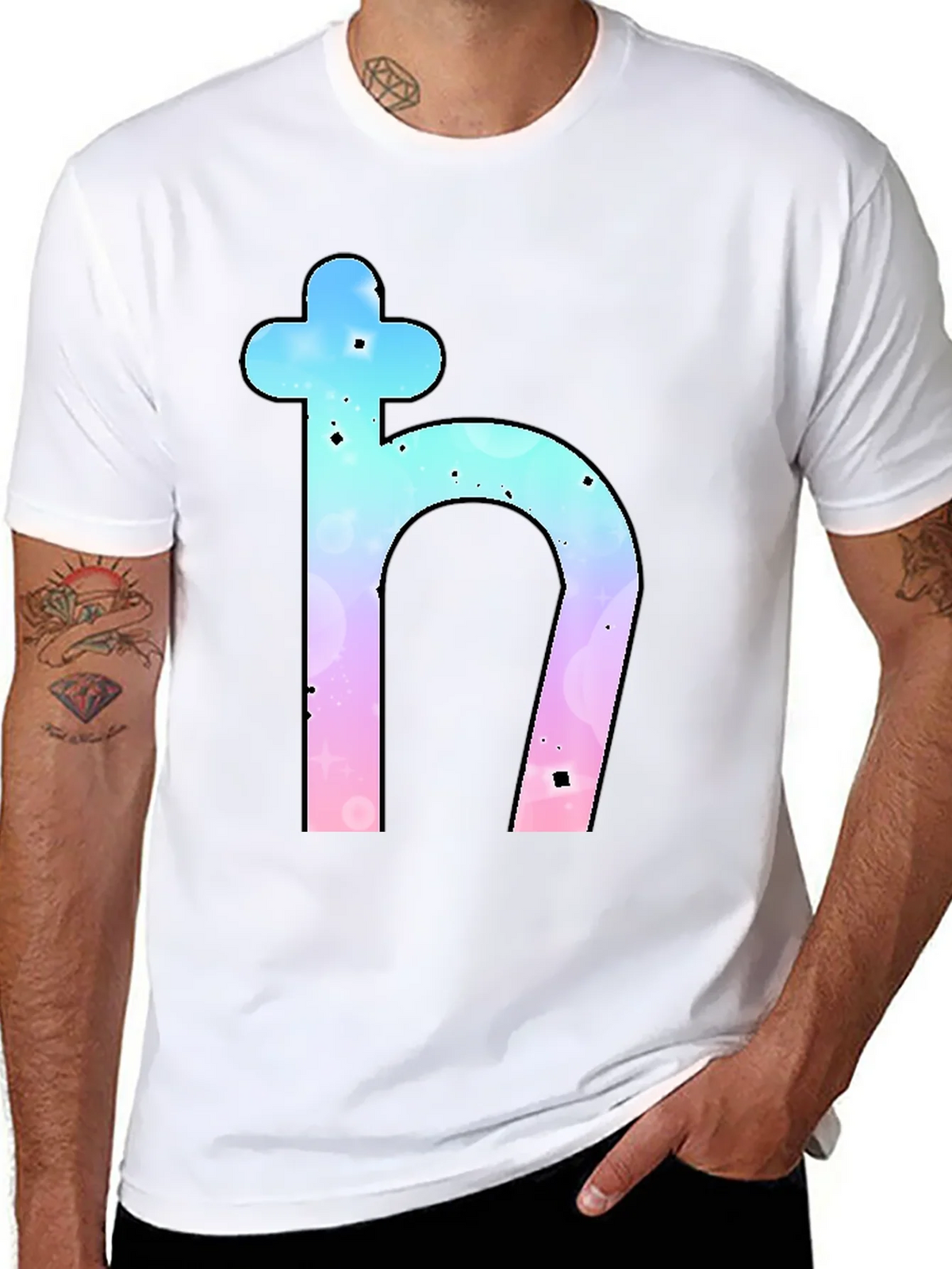 Saturn Symbol Graphic Tee - Trendy Black T-Shirt product image 7