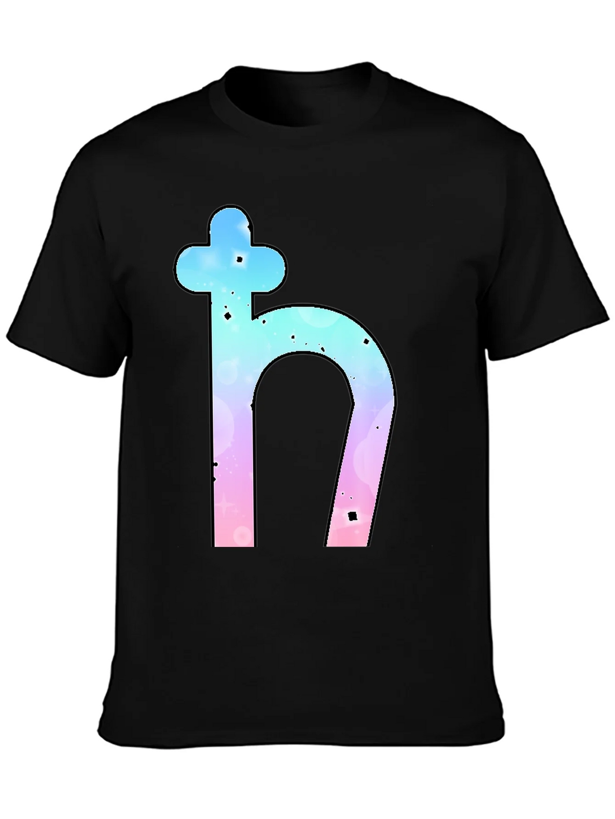 Saturn Symbol Graphic Tee - Trendy Black T-Shirt product image 3